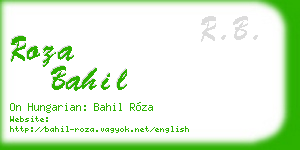 roza bahil business card